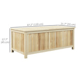 Boîte de rangement en bois 45 gallons patio banc coffre