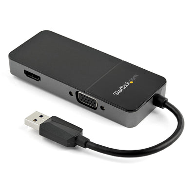 StarTech.com USB 3.0 to HDMI and VGA Adapter - 4K/1080p USB Type-A Dua