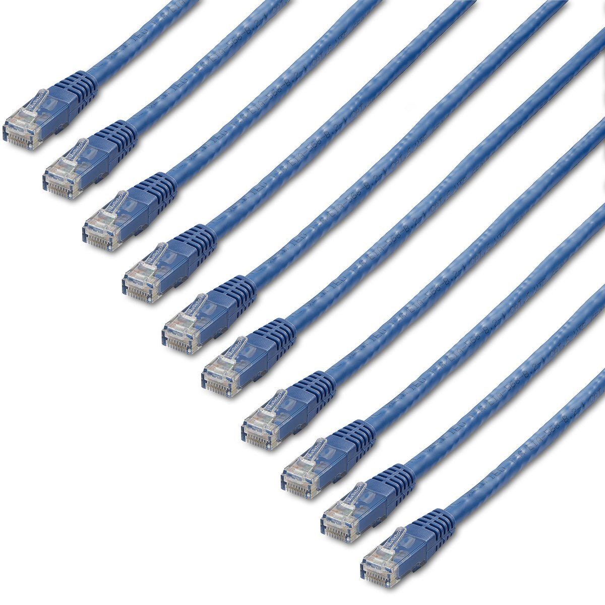 StarTech.com 1 ft. CAT6 Ethernet cable - 10 Pack - ETL Verified - Blue