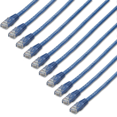 StarTech.com 1 ft. CAT6 Ethernet cable - 10 Pack - ETL Verified - Blue
