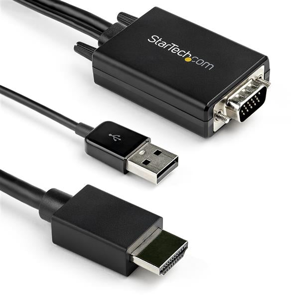 StarTech.com VGA to HDMI Converter Cable 2m - 1080p USB Audio