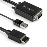 StarTech.com VGA to HDMI Converter Cable 2m - 1080p USB Audio