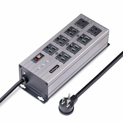 StarTech.com Flat Plug 6-Outlet Heavy Duty Industrial Power Strip 125V