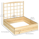 Wood Planter Box with Trellis for Climbing Plants, 43