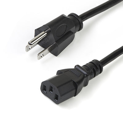StarTech.com 10ft (3m) Computer Power Cord, NEMA 5-15P to C13, 10A 125