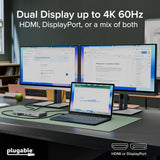 Plugable USBC Dual 4K Dock 100W USB-C Dual 4K Docking Station 100W