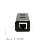 Plugable Technologies USB Hub with Ethernet, 3 port USB 3.0 Bus Powere