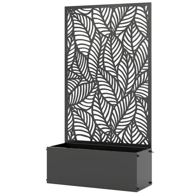 Metal Planter Box with Trellis, 44.5