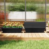 Pots de fleurs rectangulaires longs, Ensemble de 7 Boîtes de fenêtre 23 pouces Planteurs pour appui de fenêtre