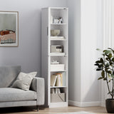 Tall Bathroom Cabinet, Slim 6-Tier Bathroom Floor Cabinet with 2 Doors and 4 Adjustable Shelves