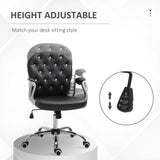 Office Chair, Computer Desk Chair with Adjustable Height and Tufted Back