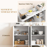 Armoire de Rangement de Cuisine Moderne, Buffet Bahut avec Étagères Ajustables pour