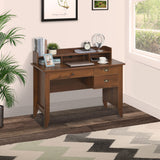 Table d'étude avec étagère de rangement, tiroirs, étagère, bureau à domicile, poste de travail avec gestion des câbles