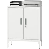 Office Storage Cabinet with Lock, Filing Cabinet with Adjustable Shelves and Doors for Home Office