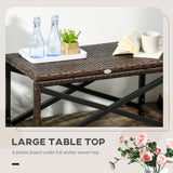 Table d'appoint patio en rotin