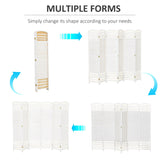 6 Panel Room Divider, 5.6 ft Tall Folding Privacy Screen