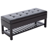 Banc à chaussures ottoman capitonné PU 44