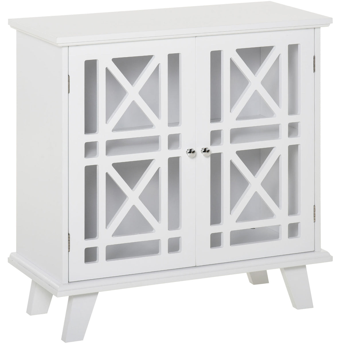 Storage Cabinet with Fretwork Doors and Shelf