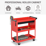 Tool Cart on Wheels, Ball Bearing Drawer, Storage Trays for Garage