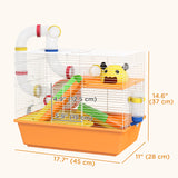 3 Tiers Hamster Cage for Gerbil, Exercise Wheel, 18