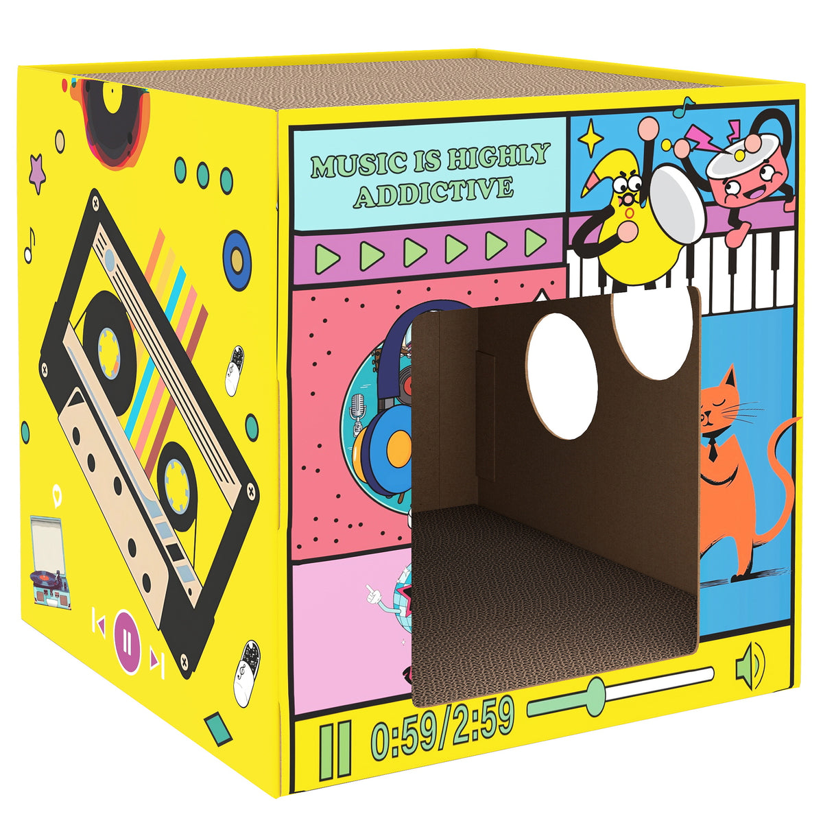 2 in 1 Cardboard Cat House