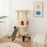 Arbre à Chat 52 Pouces avec Grattoirs, Lit Chat