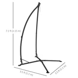 Hammock Chair Stand, Hanging Heavy Duty Steel Frame Hammock Stand Only with Chain for Indoor & Outdoor Use