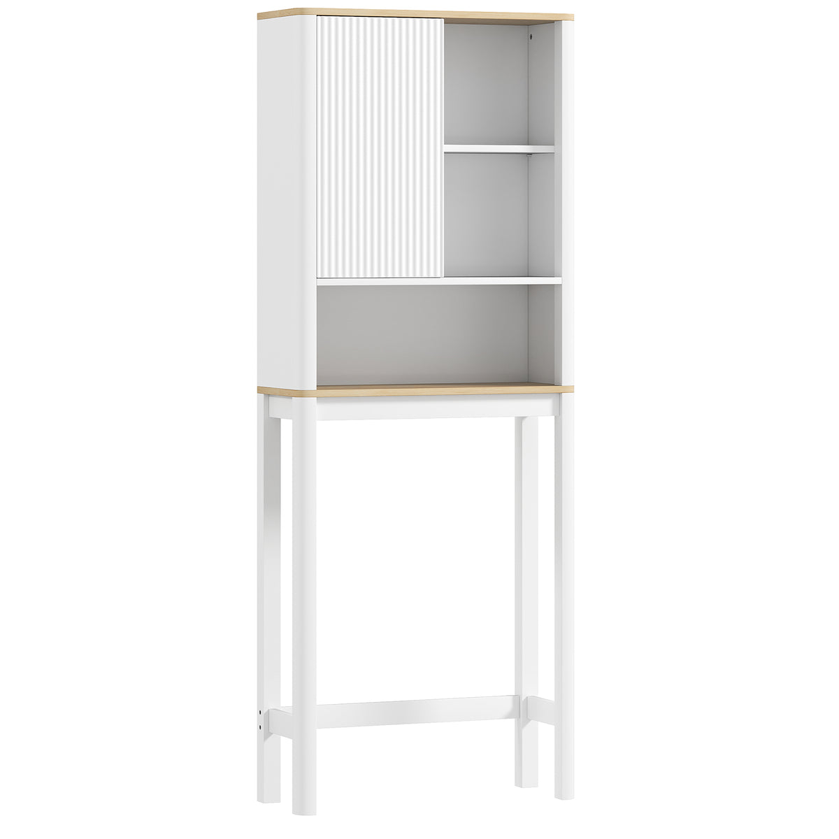 Over The Toilet Storage Cabinet, Bathroom Space Saver Cabinet with Adjustable Shelf