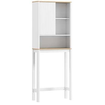 Over The Toilet Storage Cabinet, Bathroom Space Saver Cabinet with Adjustable Shelf