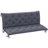 Porch Swing Cushion Garden Bench Cushion with Backrest, Non-Slip 3-Seater Soft Pad, 59.1
