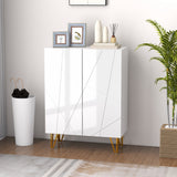 Armoire à chaussures étroite avec charnières à fermeture douce et tablettes réglables pour 15-20 paires de chaussures