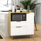 Meuble microonde moderne, armoire microonde avec tiroir, armoires et trou de câble pour cuisine