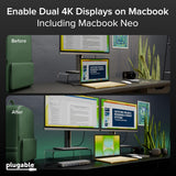 Plugable USBC Dual 4K Dock 100W USB-C Dual 4K Docking Station 100W