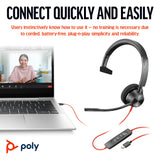 HP Poly Blackwire 3310 Monaural USB-C Business Headset