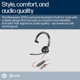 Casque USB-C monaural HP Poly Blackwire 3310