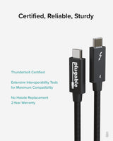 TBT4 Cable 6.4FT 100W 40GBPS TBT4 Cable 2M/6.4FT 100W 40GBPS