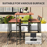 5 Piece Patio Bar Set with 47