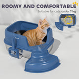 Stainless Steel Cat Litter Box, Cat Litter Box with High Side and Scoop
