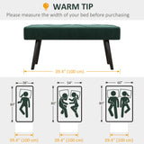 Banc de chambre tapissé de 99 cm, banc de bout de lit moderne avec pieds en acier