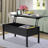 Table basse moderne de 99 cm avec plateau relevable et compartiment de rangement caché