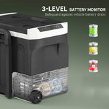 12 Volt Car Fridge Refrigerator, 42 Quart Portable Electric Cooler, 12V/24V DC & 100-240V AC, -4℉-68℉