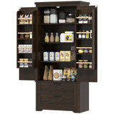 Farmhouse Kitchen Pantry Storage Cabinet, 64