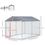 Dog Kennel Outdoor, Heavy Duty Playpen with Secure Lock, 13.1' x