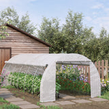 20'x10'x6.6' Tunnel Greenhouse with UV-Resistant Cover, Zippered Door and 12 Roll-up Windows