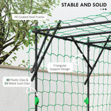 Garden Arch Cucumber Trellis for Climbing Plants, 7.3 FT Tall Metal Plant Trellis Support with Climbing Net