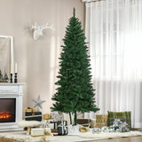 6.9ft Artificial Christmas Tree w/ Metal Stand Spruce Branch Tips