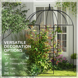 Birdcage Shape Arbour, Metal Garden Arbour Pergola Pavilion for Climbing Plants