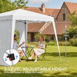 Pop Up Canopy Tent with 2 Sidewalls, 8 x 8ft Top/9.5 x 9.5ft Base