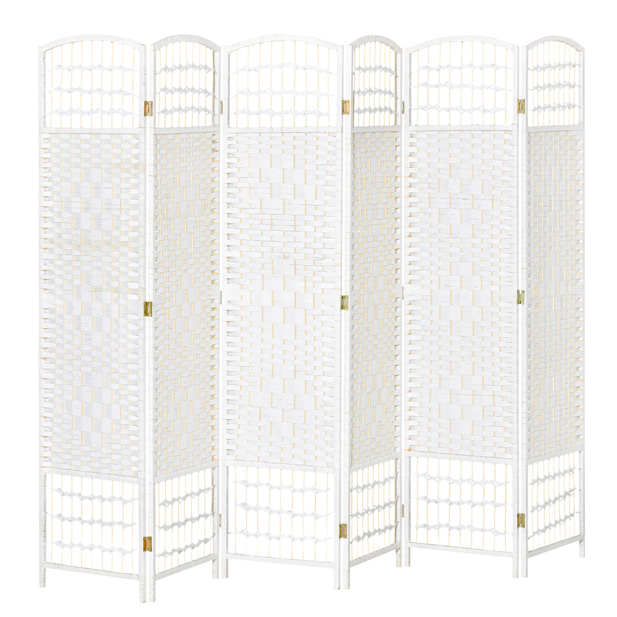 6 Panel Room Divider, 5.6 ft Tall Folding Privacy Screen