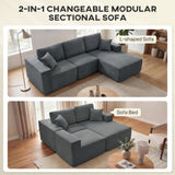 2-in-1 Modular Sectional Sofa
